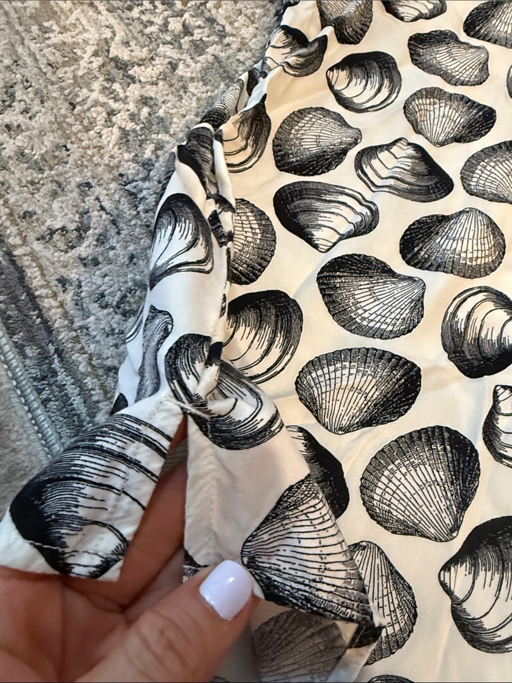 Goodfellow & Co White Button-Front Shell-Print Shirt Jacket - Picture 4 of 4